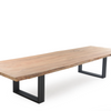 Set Nature dining table en Nature Bench x2 + tapijt