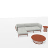 Set Cabla RVS - 3-seater sofa with daybed + 2 Coffee tables - Maple red