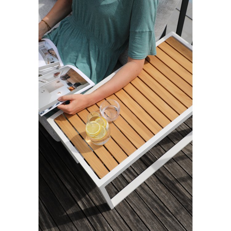 Flex Teak table low/high