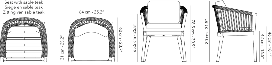Legna - Dining armchair