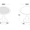 Set Sphera bistro table Ø80 cm + Gipsy dining chair x2