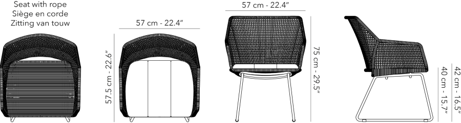 Lewis - LOW - Dining armchair