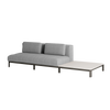 Mauroo - Long sofa with table - Charcoal