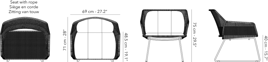 Mani - Lounge chair 1S