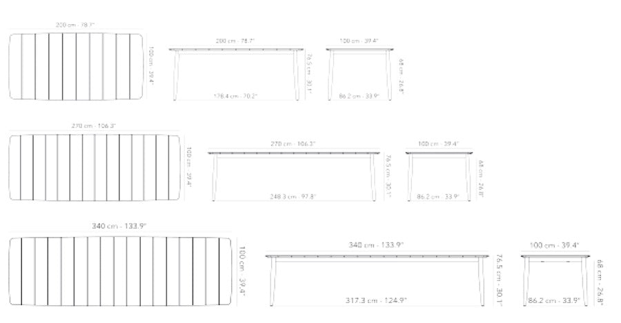 Noa dining table - 3 sizes