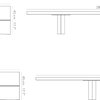 Set Nature dining table en Nature Bench x2 + tapijt