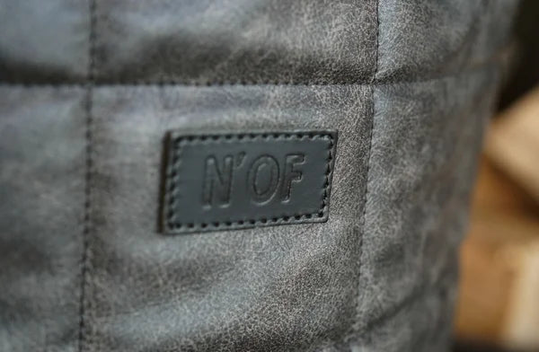 Houtmand/ Opbergmand leer - 2 kleuren