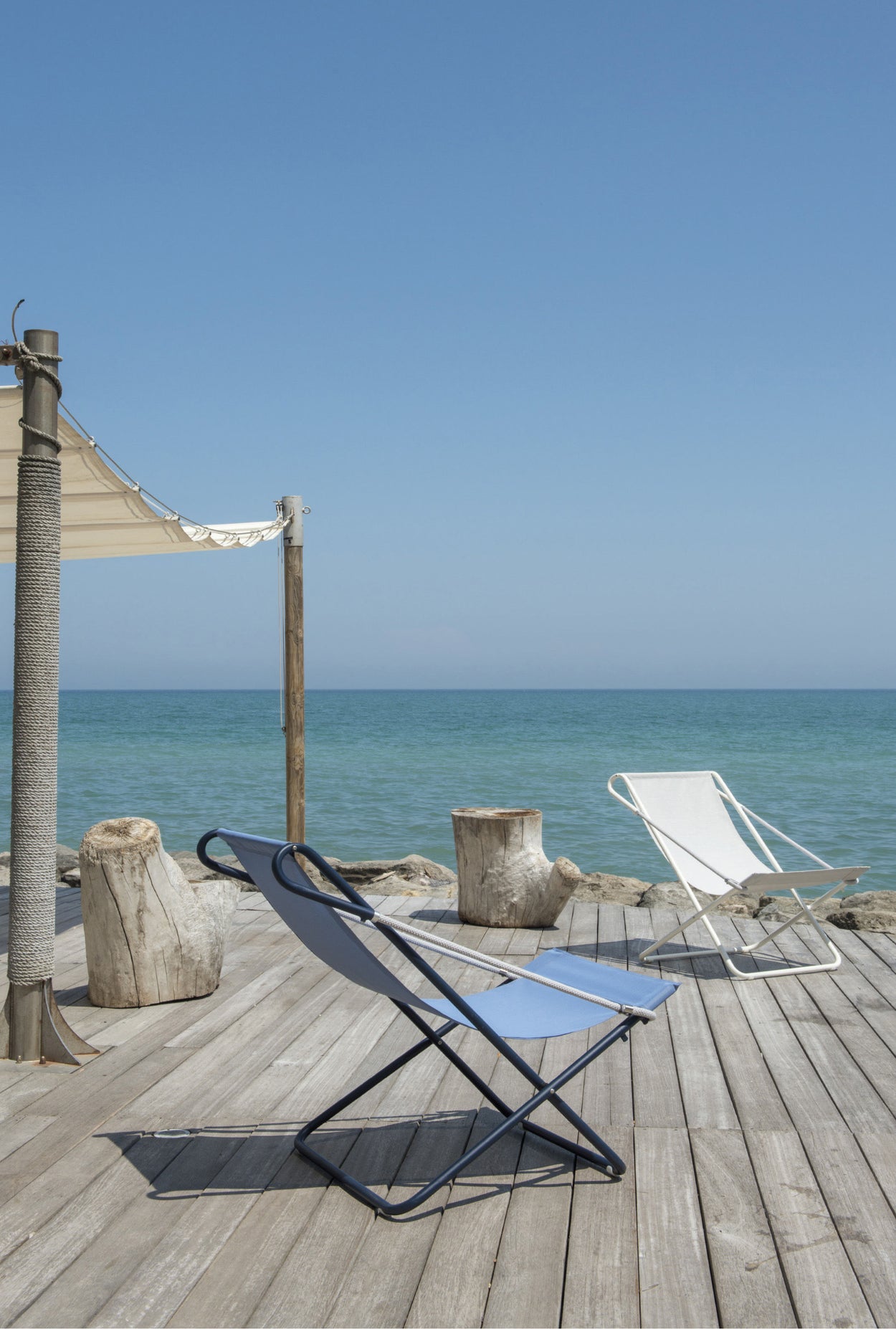 Vetta Deck chair met hoofdsteun kussen