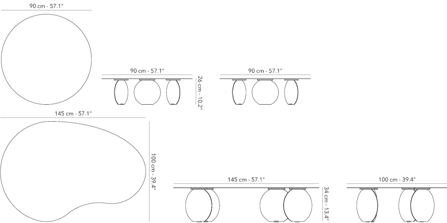 Taro - Coffee table organic