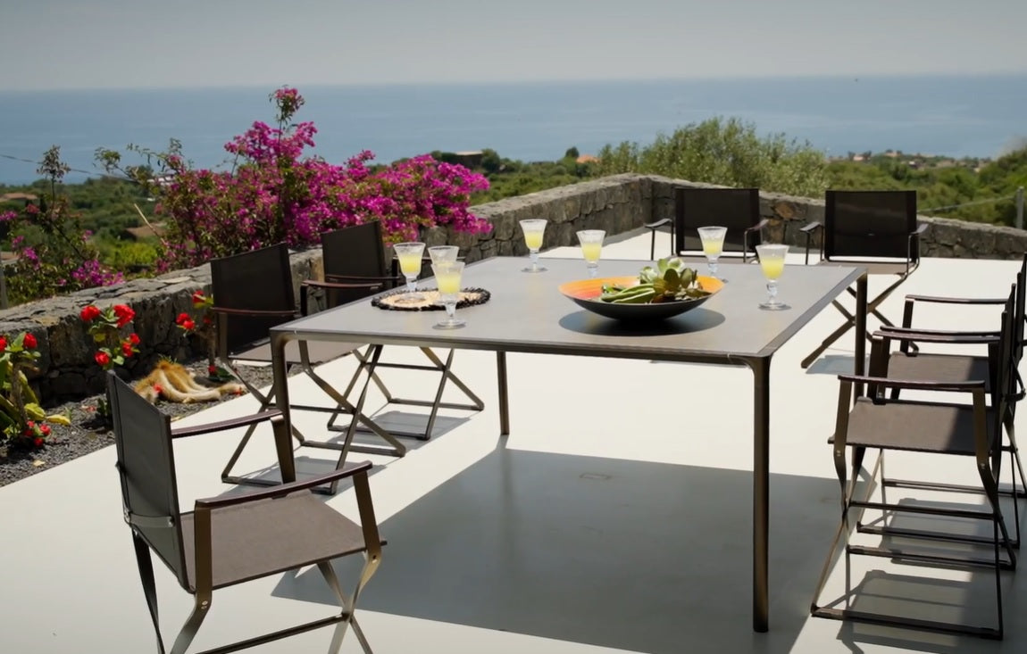 Terramare table - vierkant - Stoneware top - Aluminium - 2 sizes