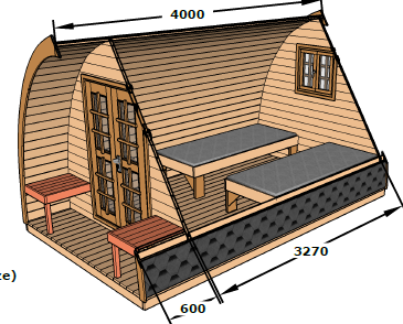 Camping POD 400cm bouwpakket