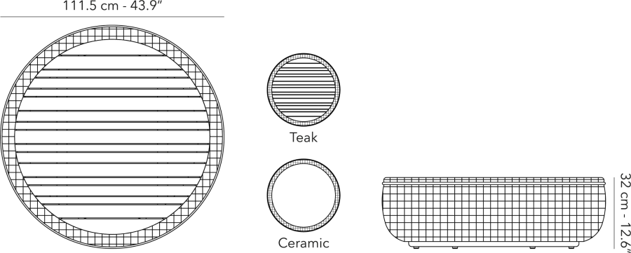 Tondo - Coffee table Ø110 cm - 2 colors