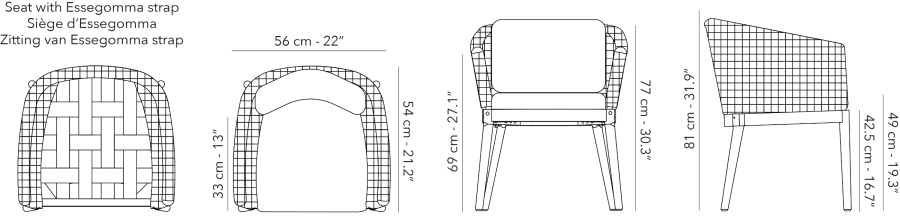 Tondo Dining armchair