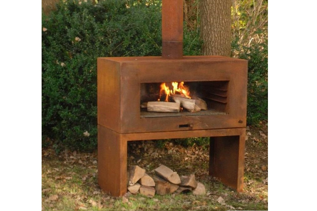 Buitenhaard Enok staand - Corten/Black