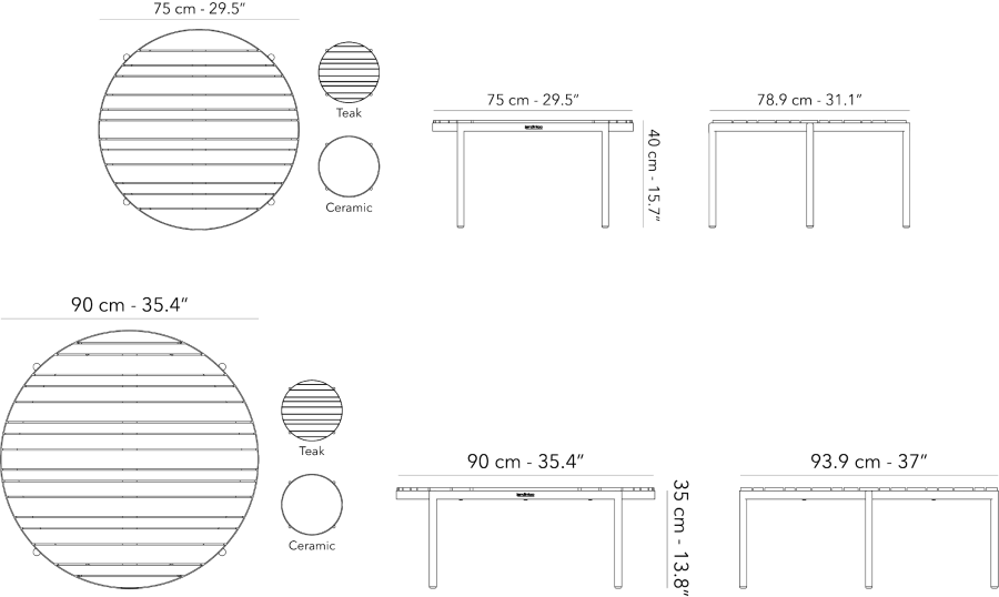 Nesting - Coffee table Ø90