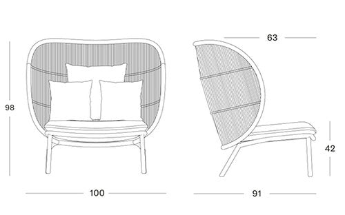 Set Kodo Cocoon en Kodo footrest