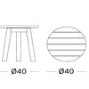 Set Anton Coffee table Ø70cm & Anton Side table Ø40cm