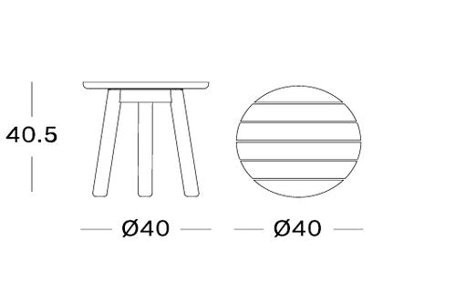 Set Anton Coffee table Ø70cm & Anton Side table Ø40cm
