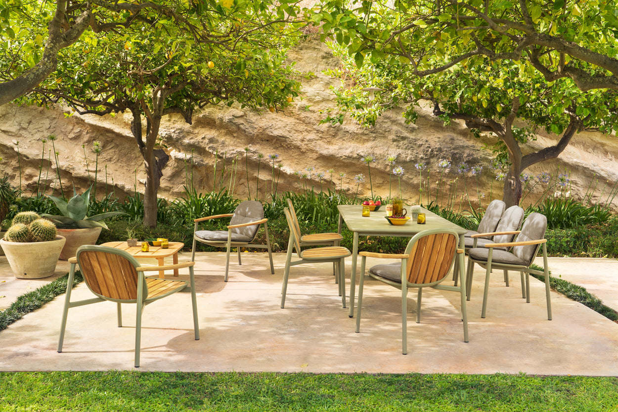 Twins lounge chair Aluminium + Teak / 2 stuks