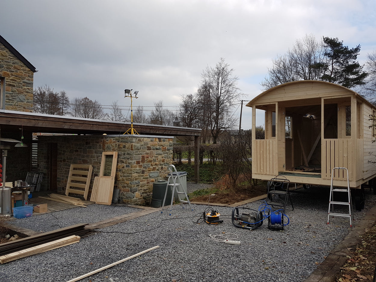 Pipowagen KATHY 508cm incl. veranda bouwpakket