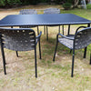 Set Yard tafel 160x97,5 cm, Yard armchair x4 aluminium