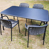 Set Yard tafel 160x97,5 cm, Yard armchair x4 aluminium