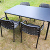 Set Yard tafel 160x97,5 cm, Yard armchair x4 aluminium