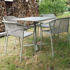 Set Darwin tafel 80x80 en Darwin armchair x4