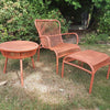 Set Loop lounge Chair, Loop footrest & Loop side table terracotta