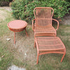 Set Loop lounge Chair, Loop footrest & Loop side table terracotta
