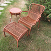 Set Loop lounge Chair, Loop footrest & Loop side table terracotta
