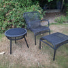 Set Loop lounge Chair, Loop footrest & Loop side table zwart