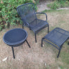 Set Loop lounge Chair, Loop footrest & Loop side table zwart