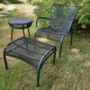 Set Loop lounge Chair, Loop footrest & Loop side table zwart