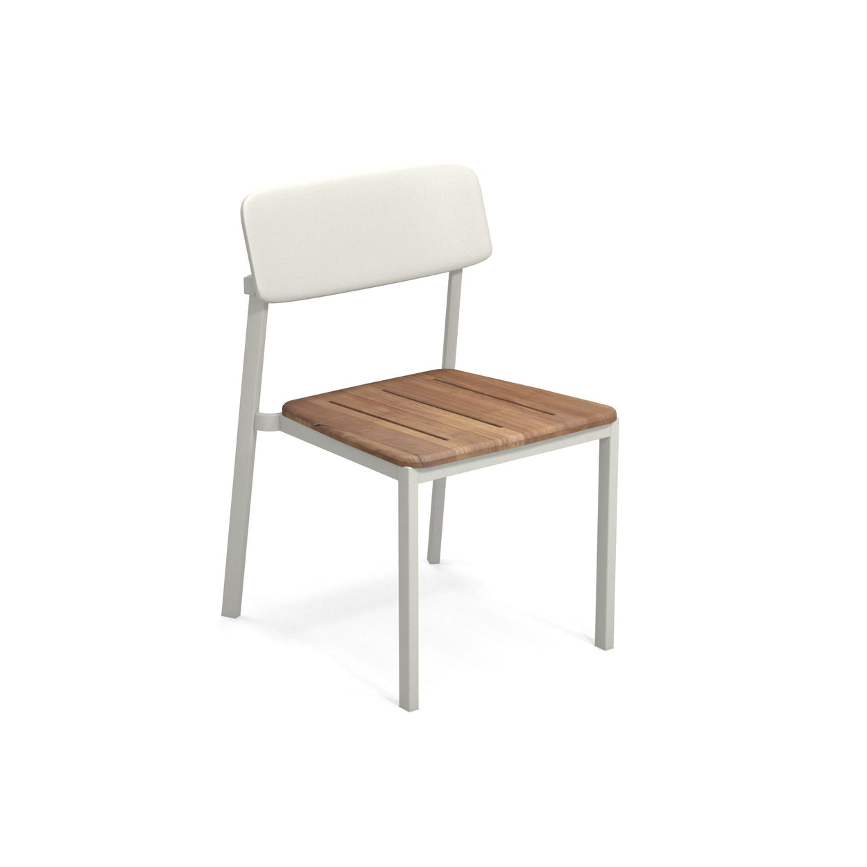 Shine chair Aluminium + Teak / 2 stuks