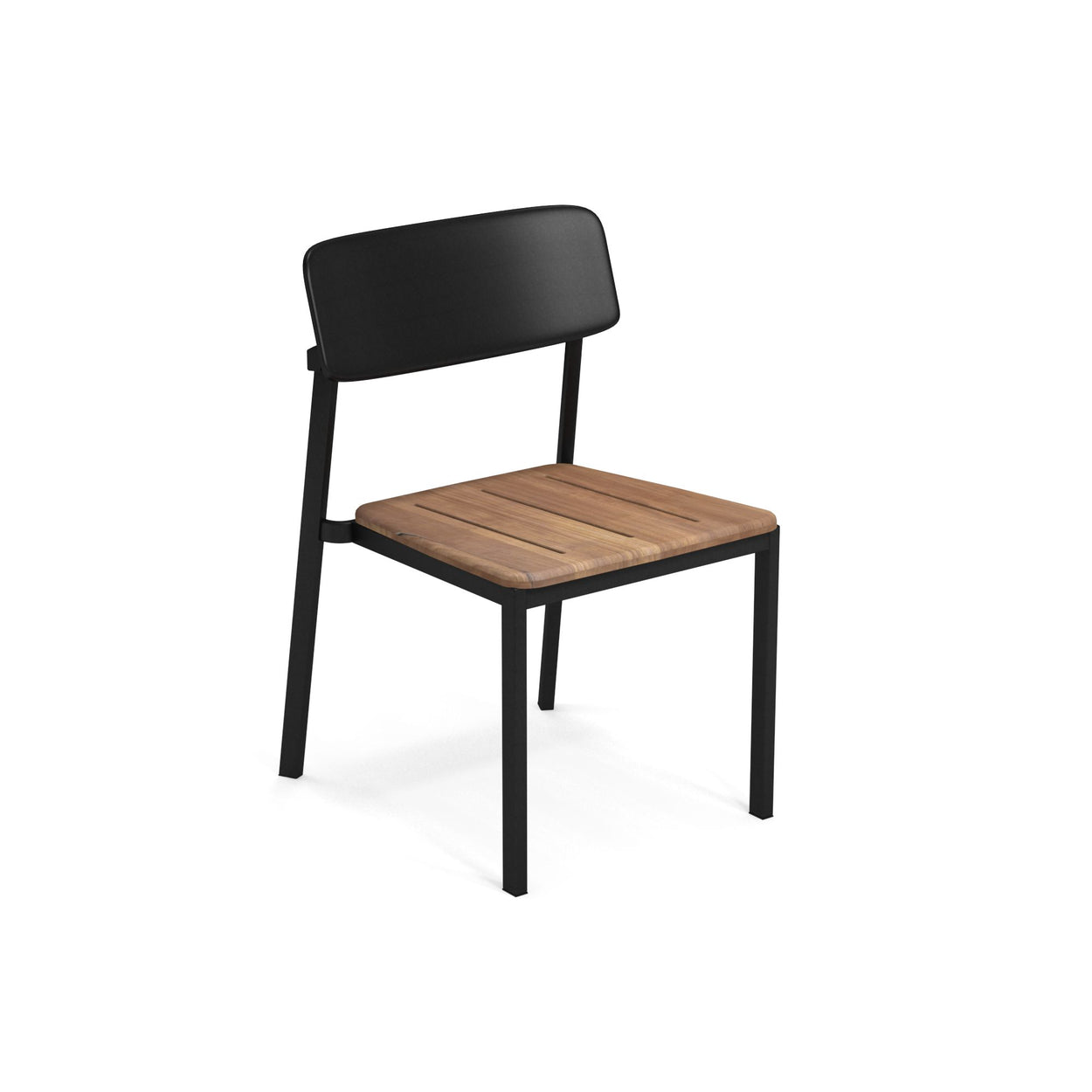 Shine chair Aluminium + Teak / 2 stuks