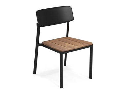 Shine chair Aluminium + Teak / 2 stuks