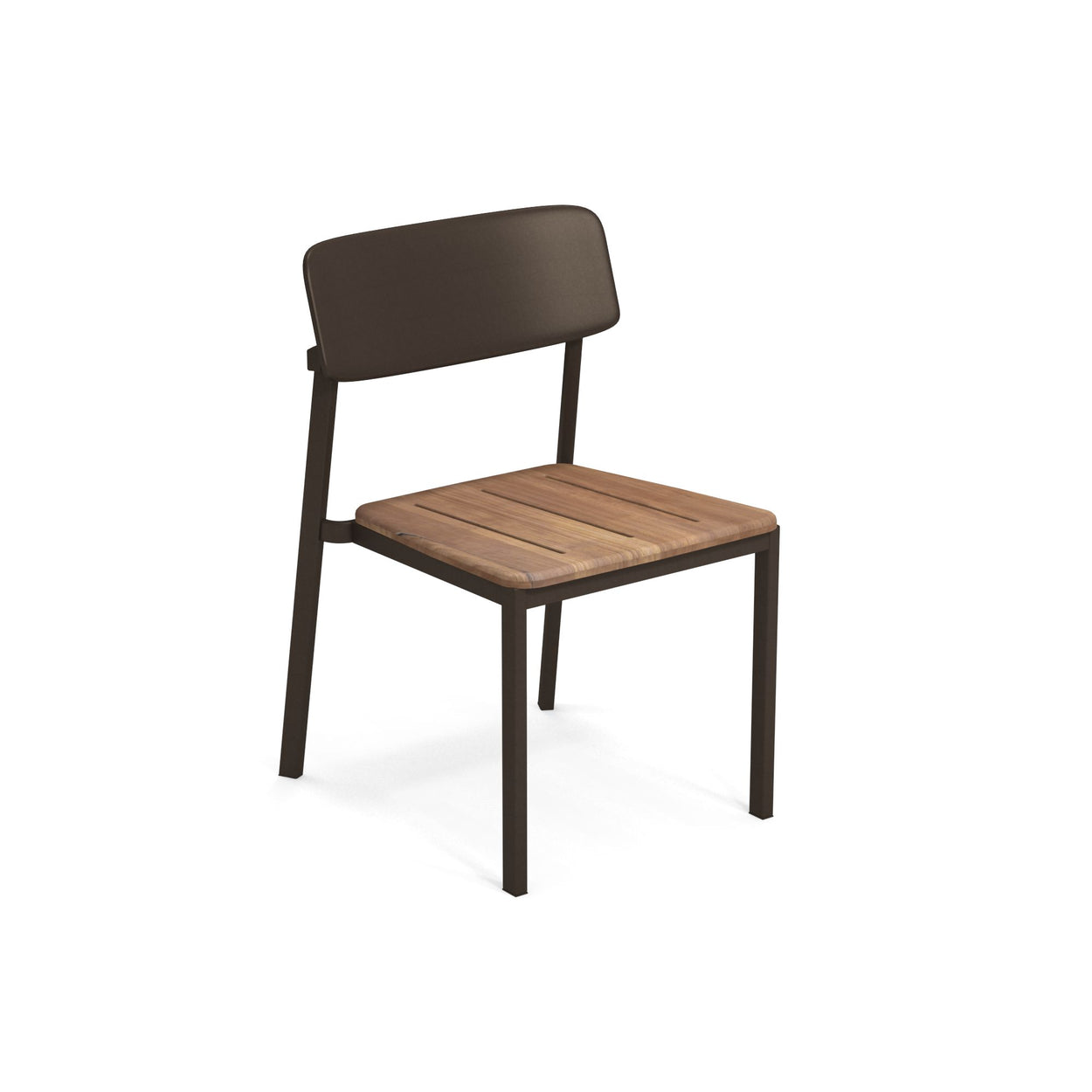 Shine chair Aluminium + Teak / 2 stuks