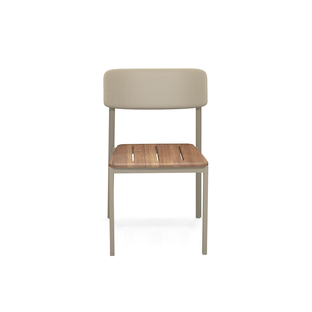 Shine chair Aluminium + Teak / 2 stuks