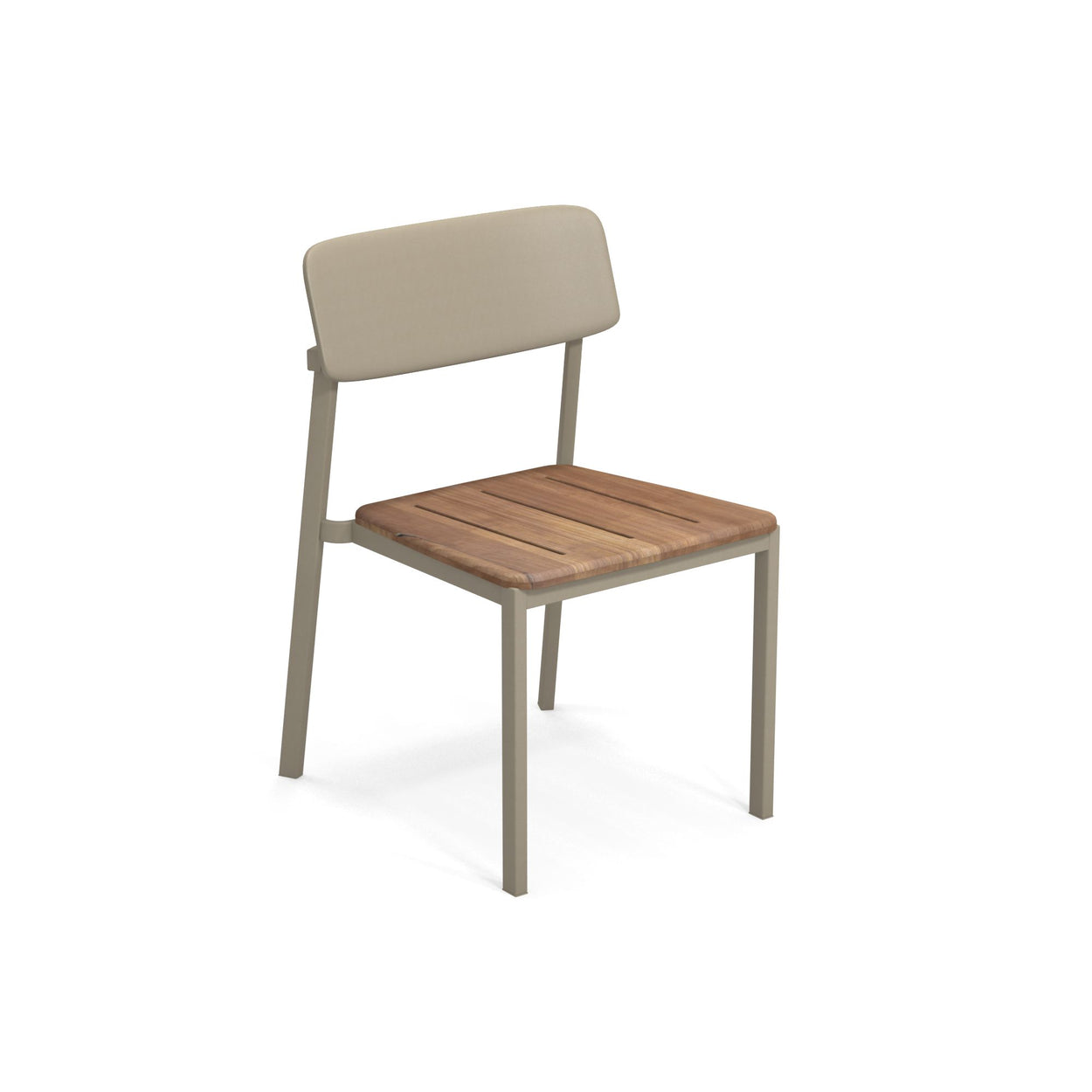 Shine chair Aluminium + Teak / 2 stuks