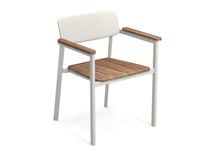 Shine armchair Aluminium + Teak / 2 stuks