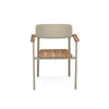 Shine armchair Aluminium + Teak / 2 stuks