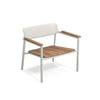 Shine Lounge chair Aluminium + Teak / 2 stuks