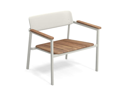 Shine Lounge chair Aluminium + Teak / 2 stuks