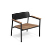 Shine Lounge chair Aluminium + Teak / 2 stuks