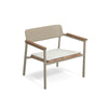 Shine Lounge chair Aluminium + Teak / 2 stuks