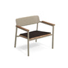 Shine Lounge chair Aluminium + Teak / 2 stuks