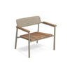 Shine Lounge chair Aluminium + Teak / 2 stuks