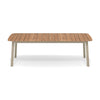 Shine Table rechthoek Aluminium + Teak top - 2 sizes