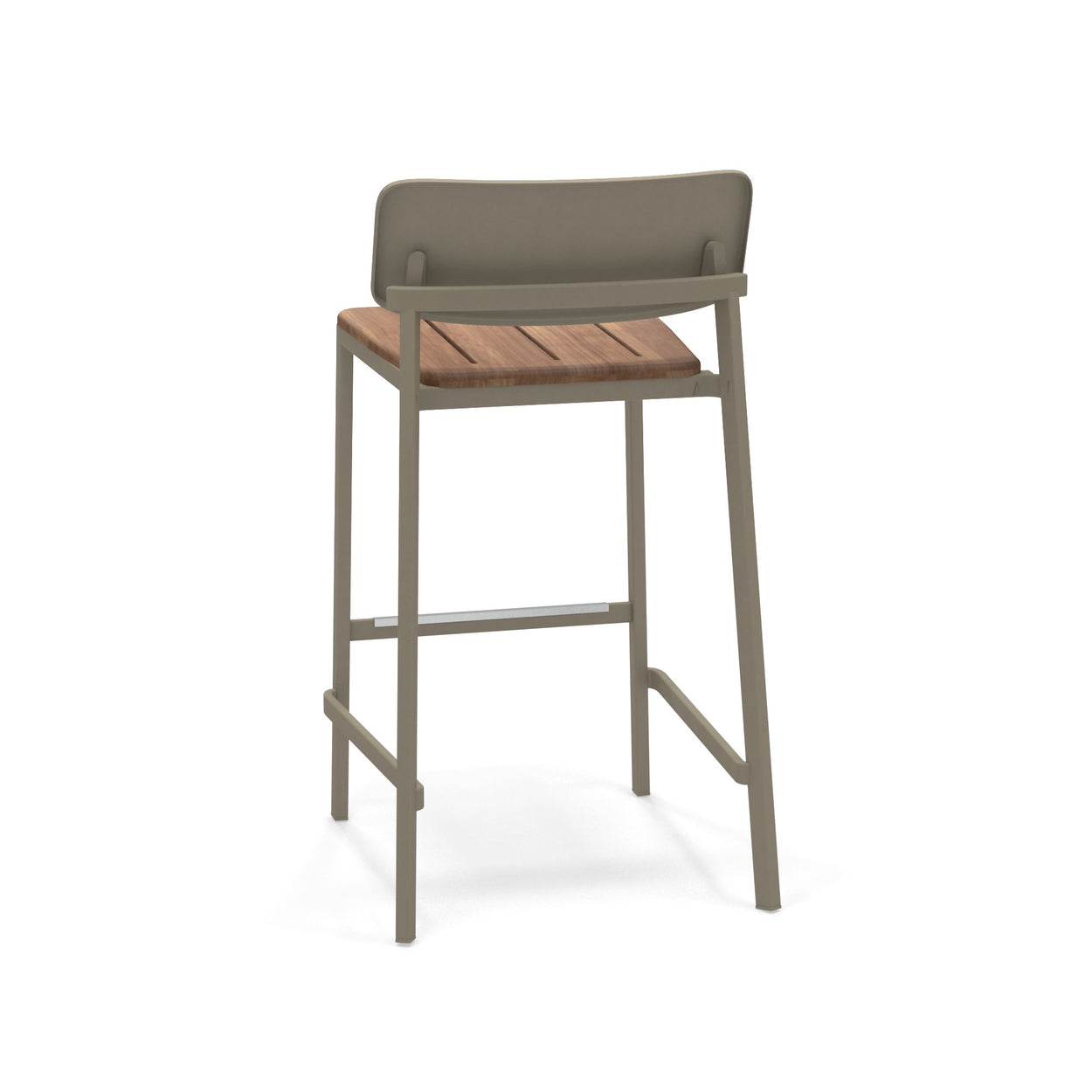 Shine Barkruk Aluminium + Teak / 2 stuks